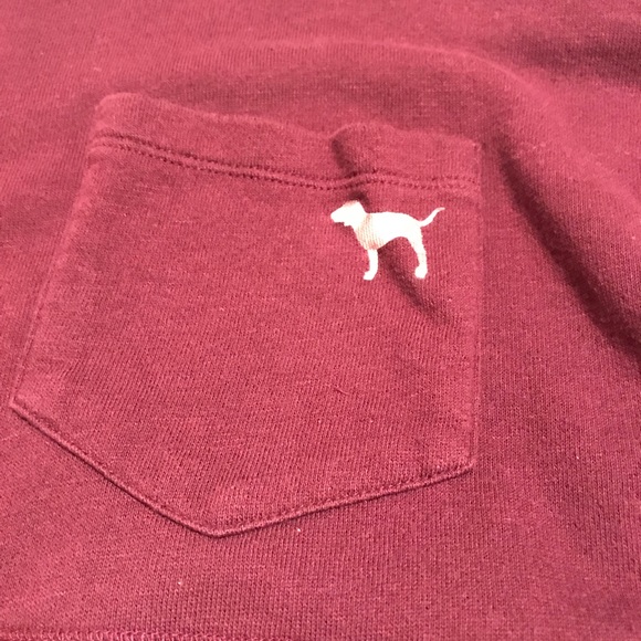 PINK Maroon Jersey Top w/ Sequins - Picture 3 of 5